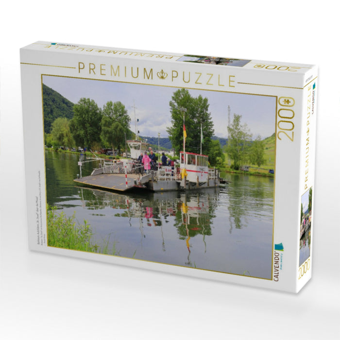 Beilstein, Autofähre „St. Josef“ über die Mosel - CALVENDO Foto-Puzzle'