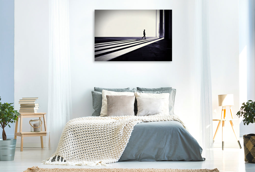 Premium Textil-Leinwand Die Sprache der Konturen — klare Linien, klare Emotion.