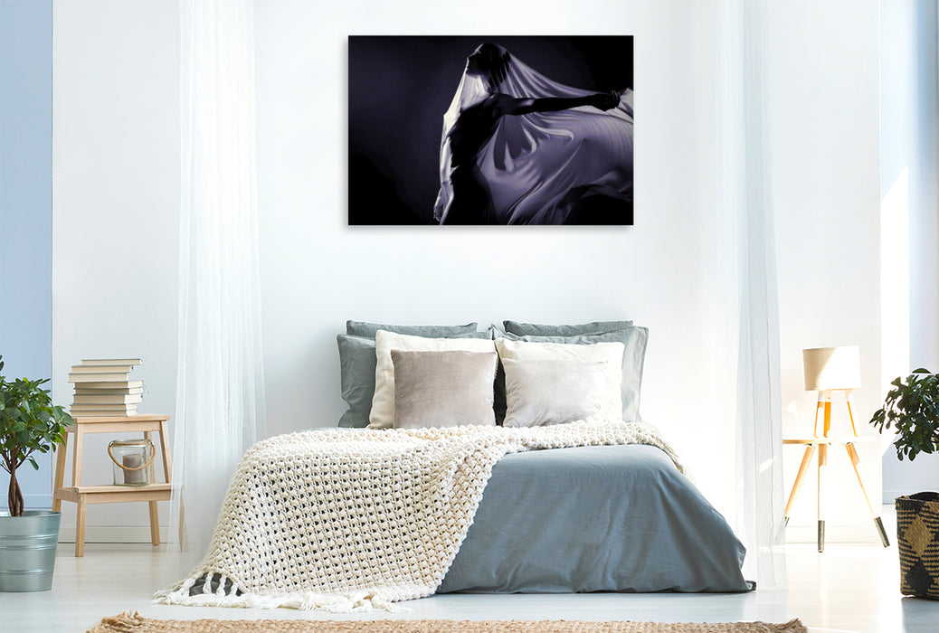 Premium Textil-Leinwand Schatten als Sprache — Silhouetten erzählen.