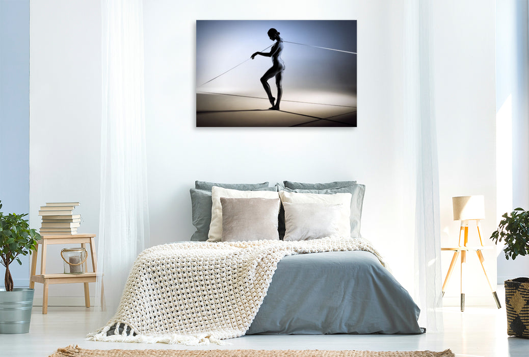 Premium Textil-Leinwand Silhouetten voller Gefühl — Körper als grafische Poesie.