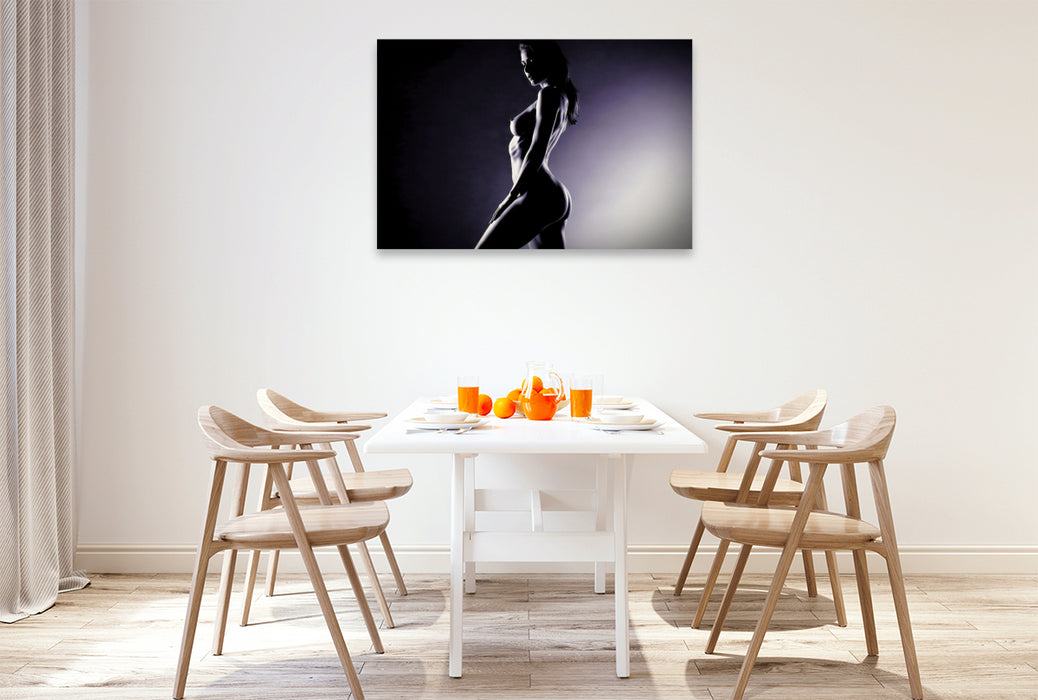 Premium Textil-Leinwand Zwischen Linie und Licht.