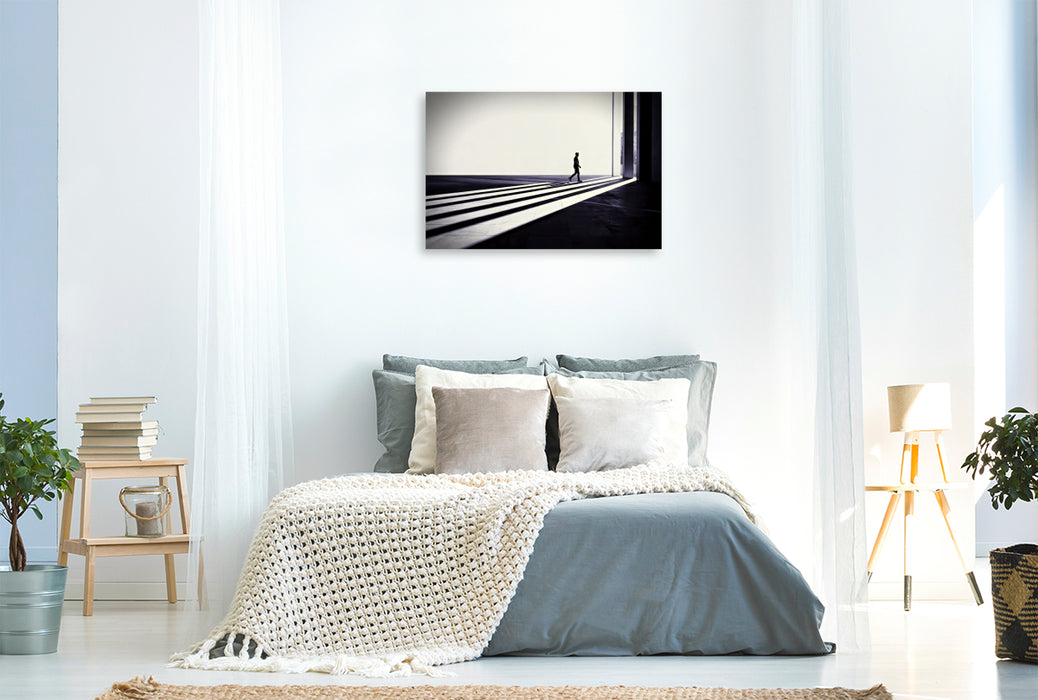 Premium Textil-Leinwand Die Sprache der Konturen — klare Linien, klare Emotion.