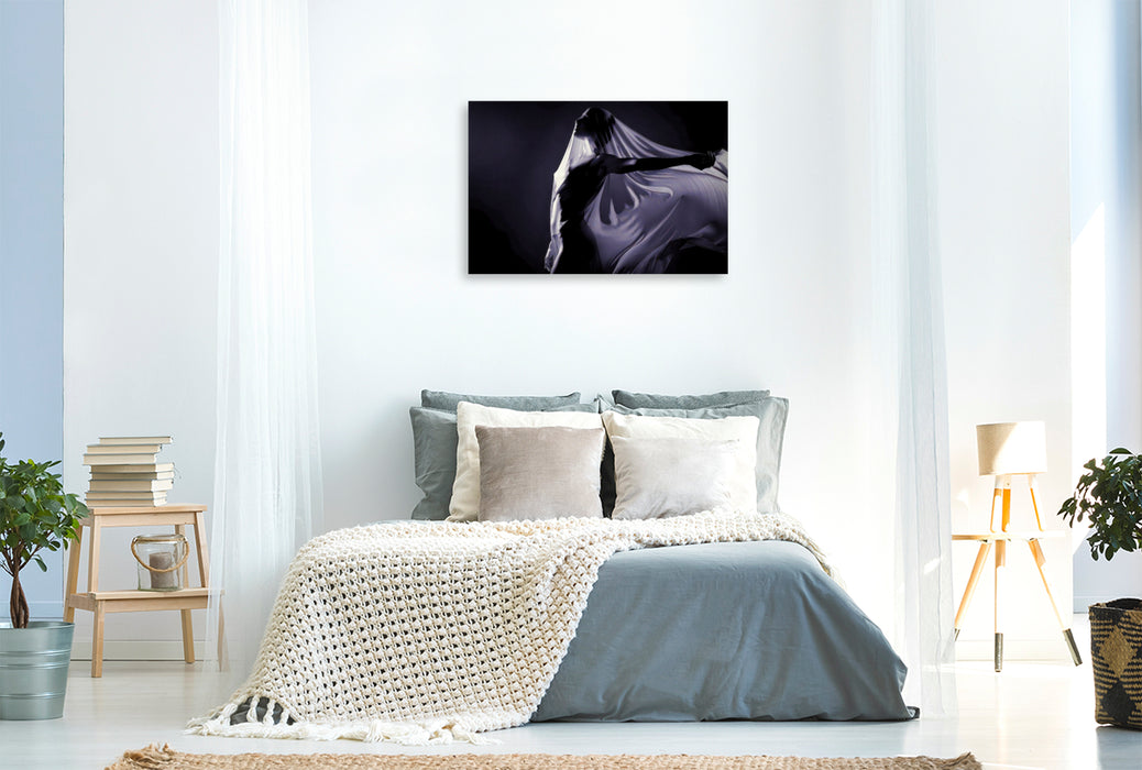 Premium Textil-Leinwand Schatten als Sprache — Silhouetten erzählen.