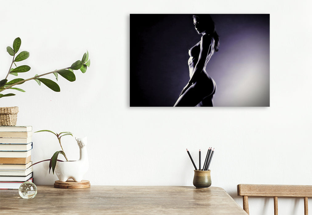 Premium Textil-Leinwand Zwischen Linie und Licht.