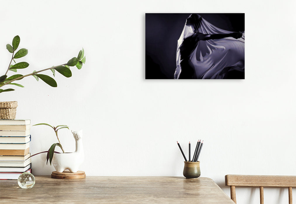 Premium Textil-Leinwand Schatten als Sprache — Silhouetten erzählen.