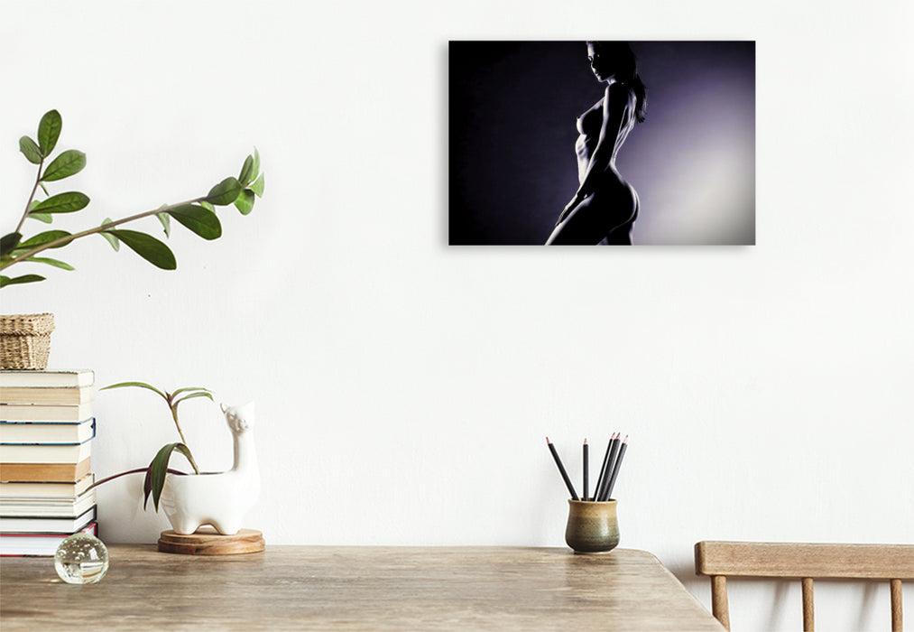 Premium Textil-Leinwand Zwischen Linie und Licht.