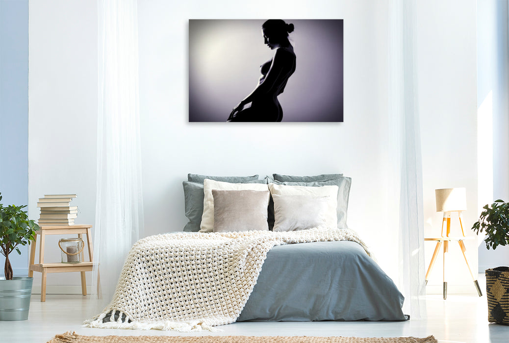 Premium Textil-Leinwand Körper als Silhouettenpoesie — Kunst, die im Kopf weitergeht.