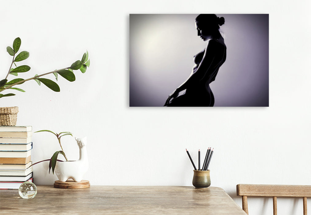 Premium Textil-Leinwand Körper als Silhouettenpoesie — Kunst, die im Kopf weitergeht.