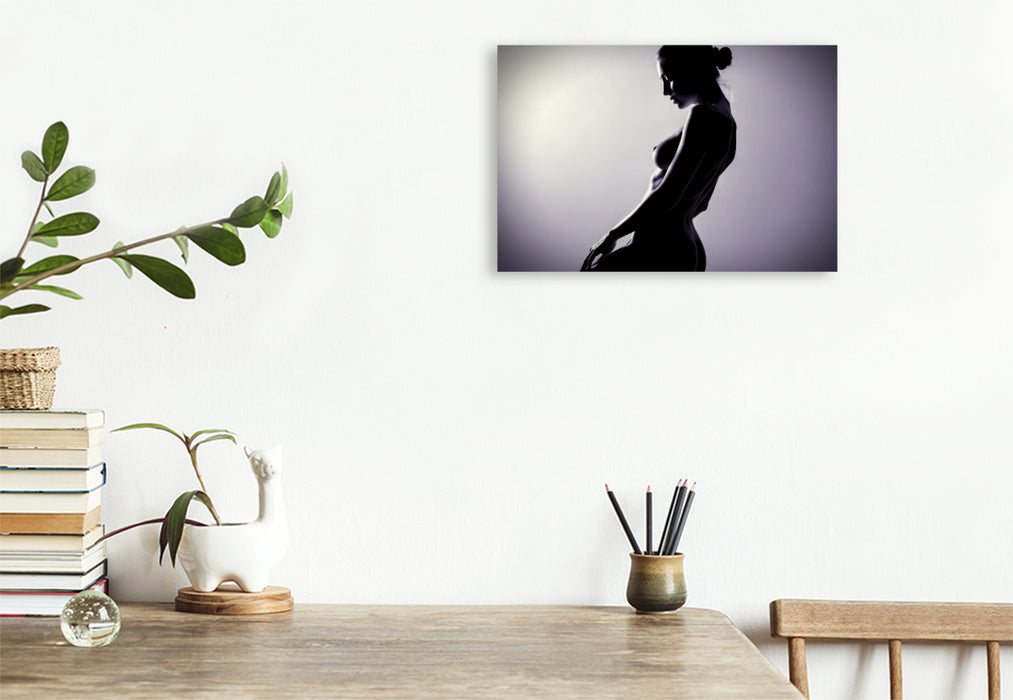 Premium Textil-Leinwand Körper als Silhouettenpoesie — Kunst, die im Kopf weitergeht.