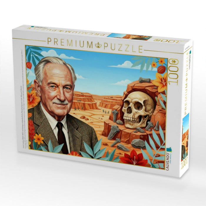 Louis Leakey (1903–1972), Archäologe, entdeckte frühe Menschenspuren in der Olduvai-Schlucht - CALVENDO Foto-Puzzle'