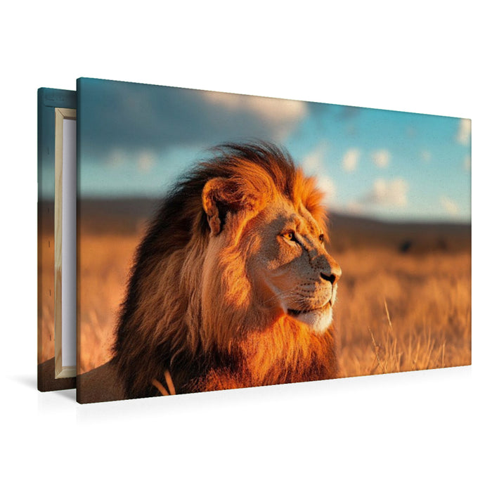 Premium Textil-Leinwand Wächter der Savanne