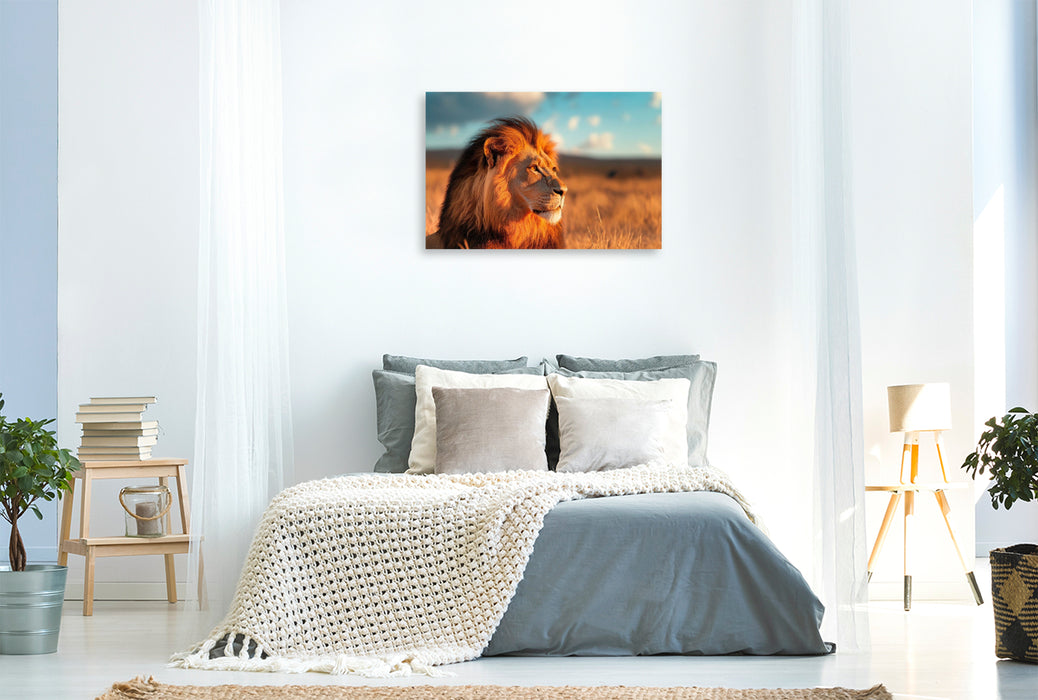 Premium Textil-Leinwand Wächter der Savanne
