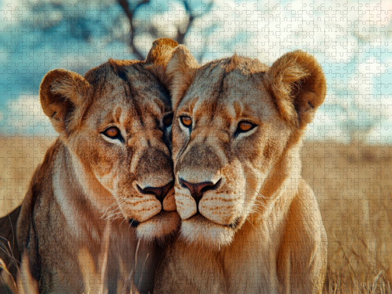Löwen - Vertrauen und Stärke - CALVENDO Foto-Puzzle'
