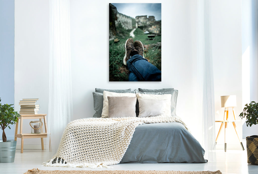 Premium Textil-Leinwand Der Weg beginnt