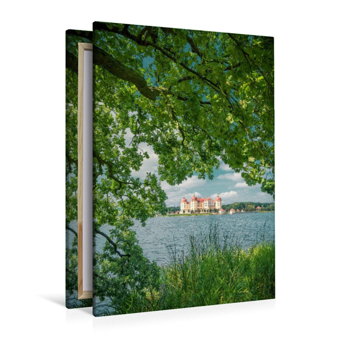 Premium Textil-Leinwand Schloss Moritzburg