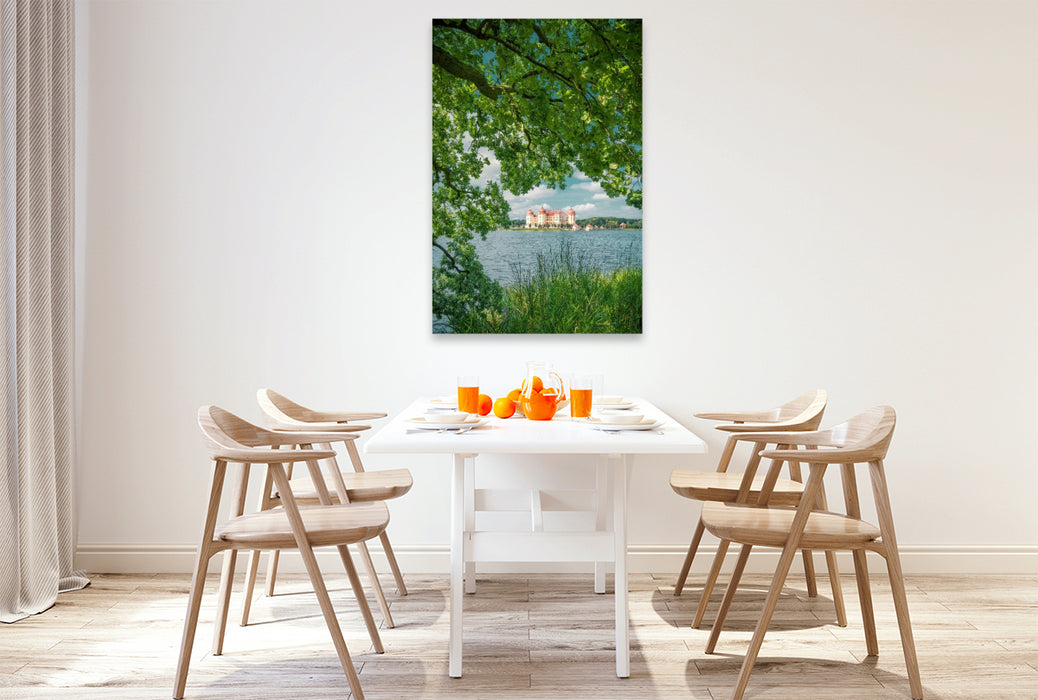 Premium Textil-Leinwand Schloss Moritzburg