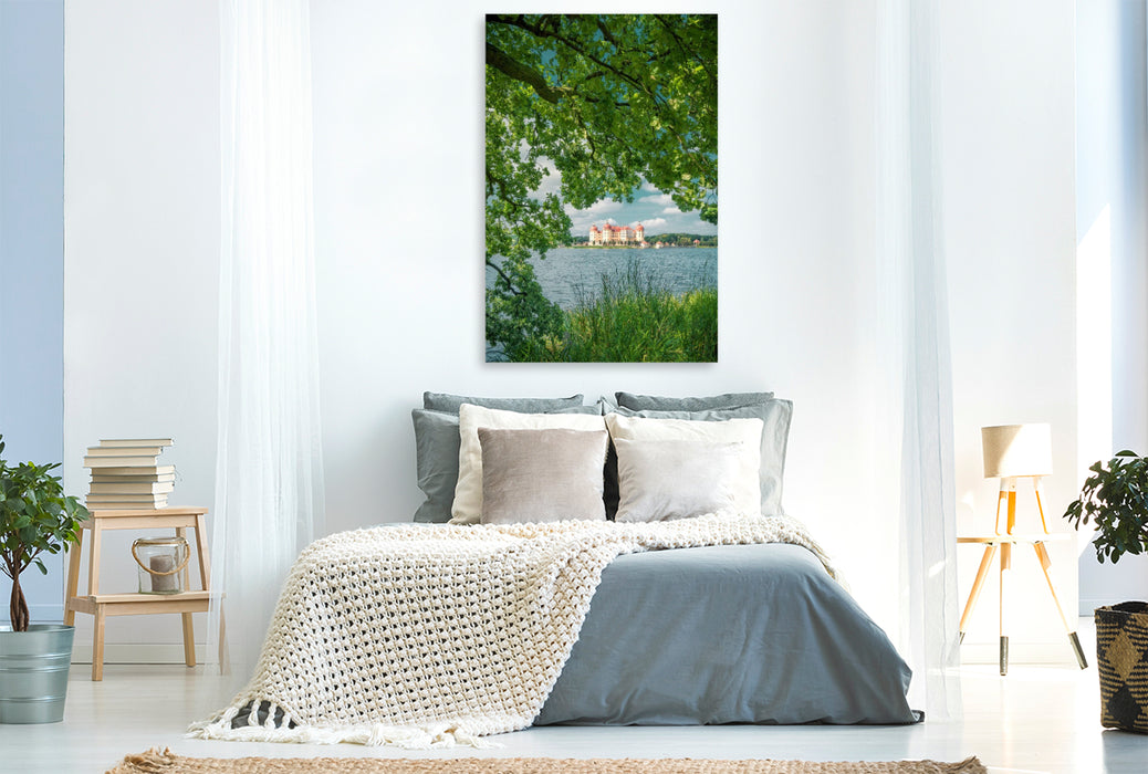 Premium Textil-Leinwand Schloss Moritzburg