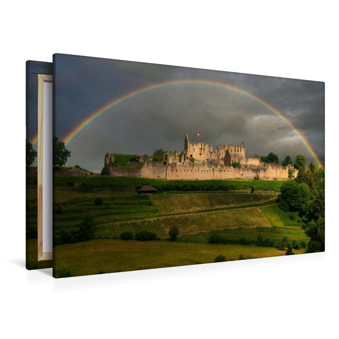 Premium Textil-Leinwand Gewitter an der Hochburg/Emmendingen