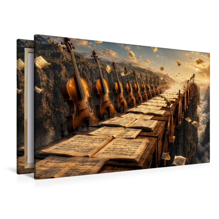 Premium Textil-Leinwand Die Symphonie über den Wolkenschluchten