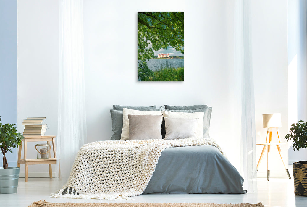 Premium Textil-Leinwand Schloss Moritzburg