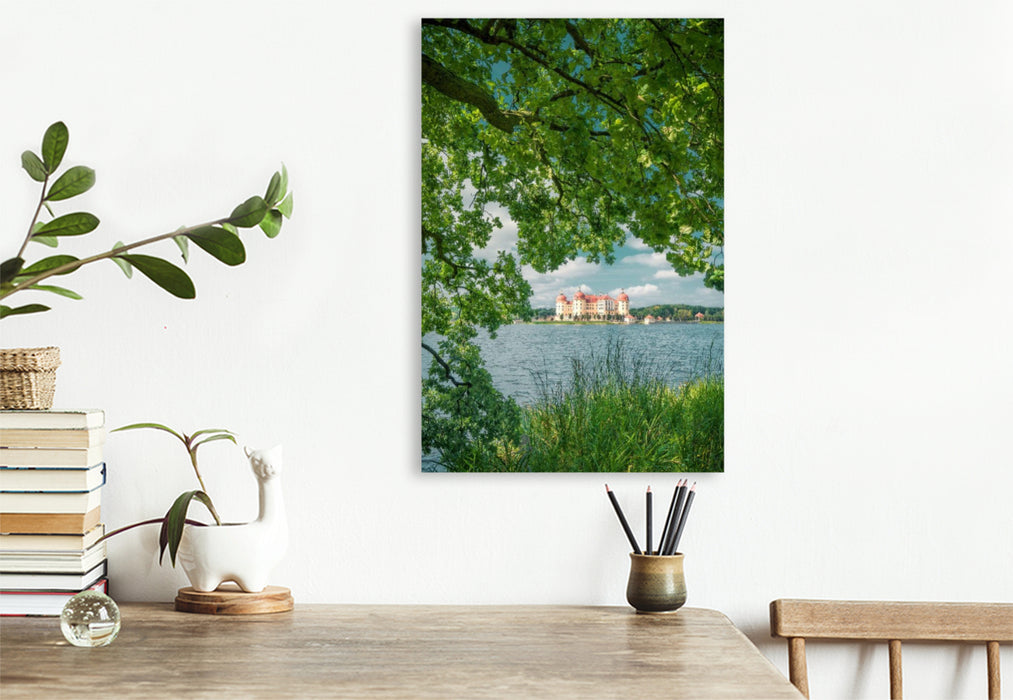 Premium Textil-Leinwand Schloss Moritzburg