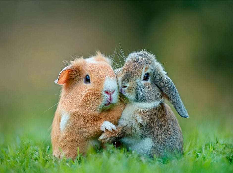 Meerschweinchen und Kaninchen - Sanfte Seelen - CALVENDO Foto-Puzzle'