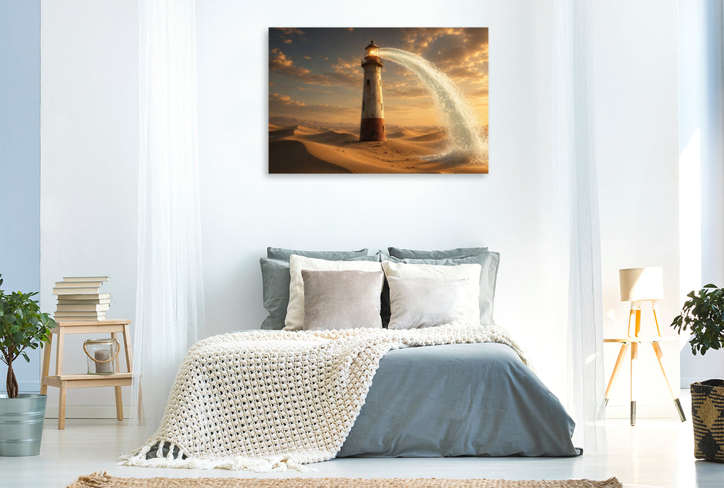 Premium Textil-Leinwand Der Leuchtturm der Hoffnung