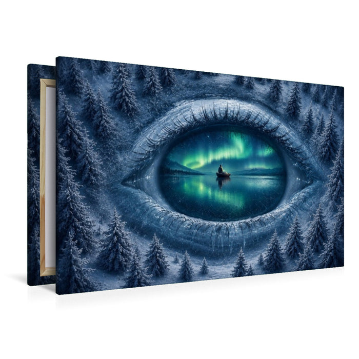 Premium Textil-Leinwand Das Auge des Nordlichts