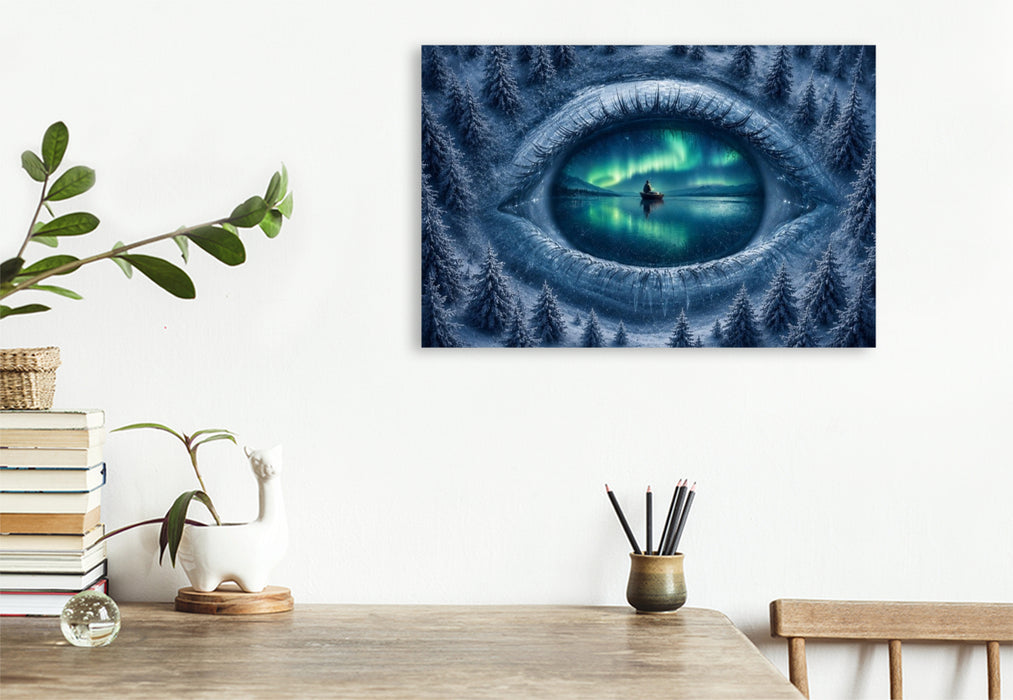 Premium Textil-Leinwand Das Auge des Nordlichts