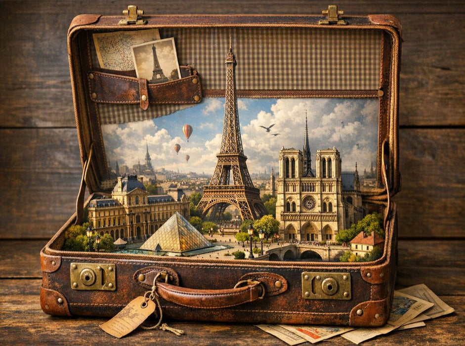 Paris im Koffer - CALVENDO Foto-Puzzle'