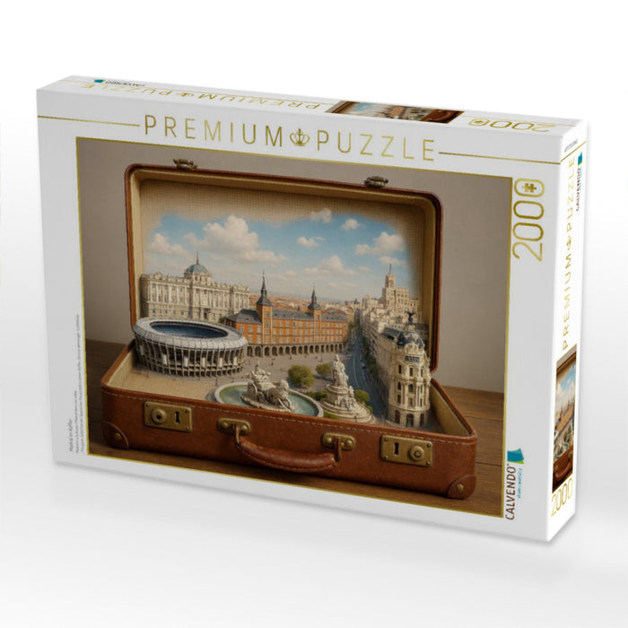 Madrid im Koffer - CALVENDO Foto-Puzzle'