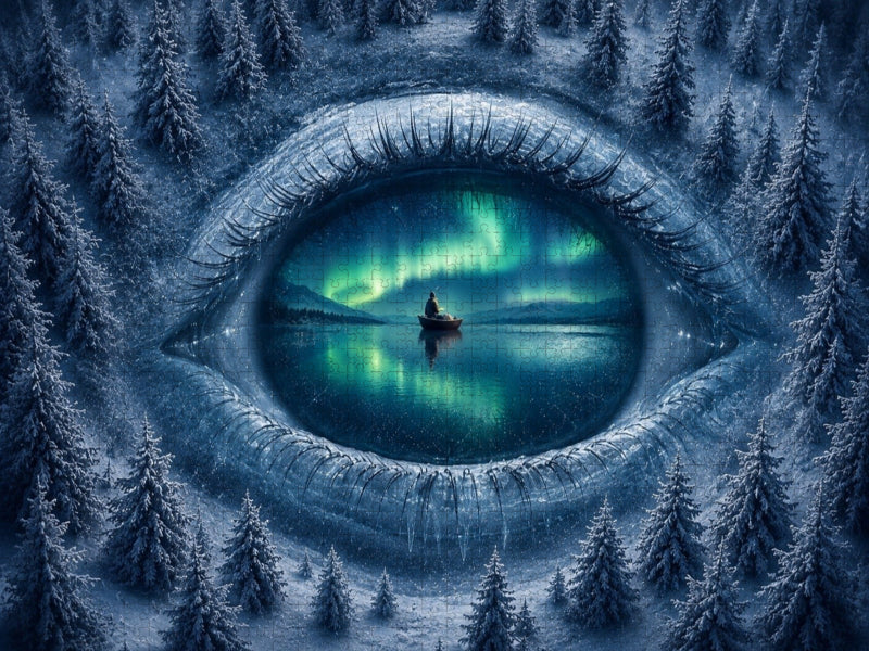 Das Auge des Nordlichts - CALVENDO Foto-Puzzle'