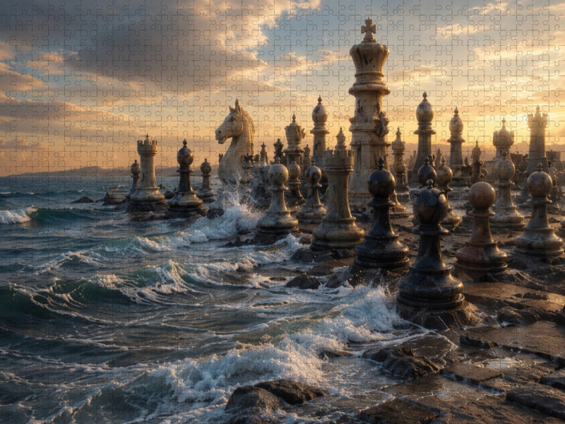 Das Schachbrett der Gezeiten - CALVENDO Foto-Puzzle'