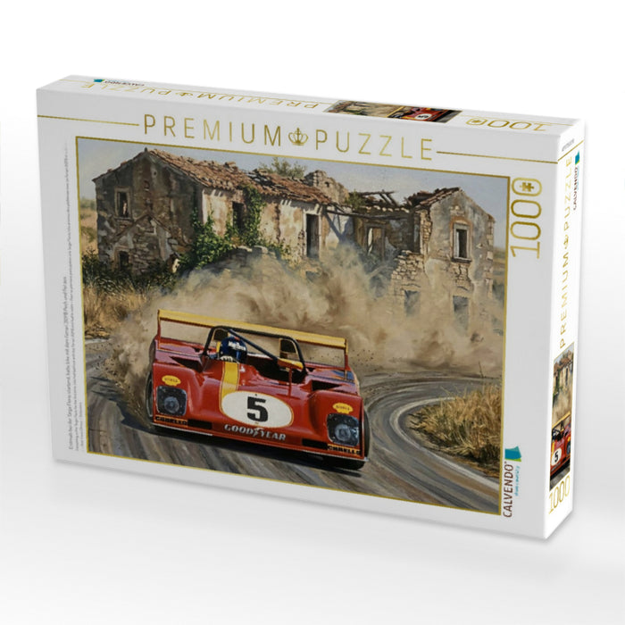 Erstmals bei der Targa Florio startend, hatte Ickx mit dem Ferrari 312PB Pech und fiel aus. - CALVENDO Foto-Puzzle'