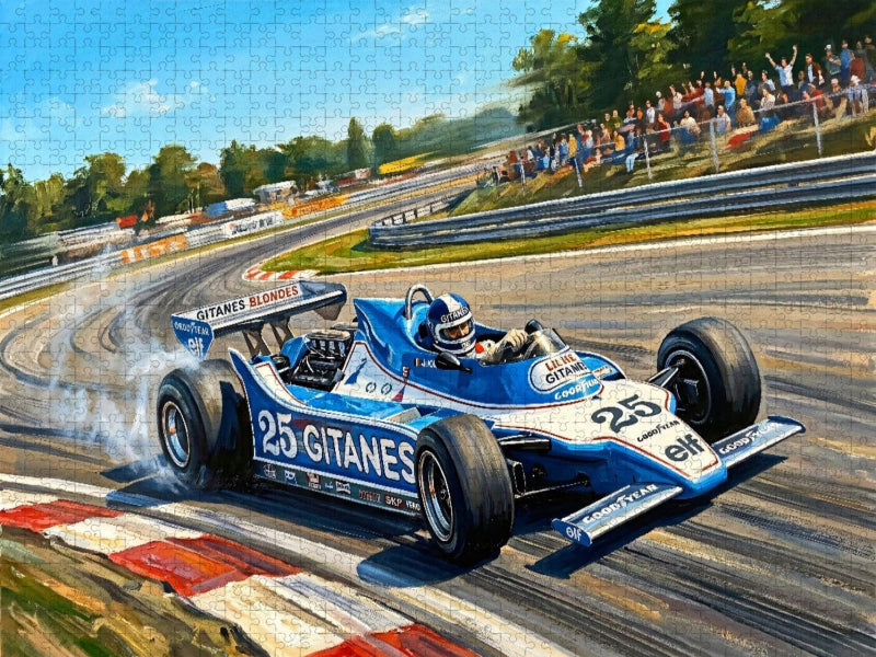 Ab dem achten Rennen ersetzte Ickx 1979 in der Formel 1 den beim Drachenfliegen verunfallten Patrick Depailler. - CALVENDO Foto-Puzzle'