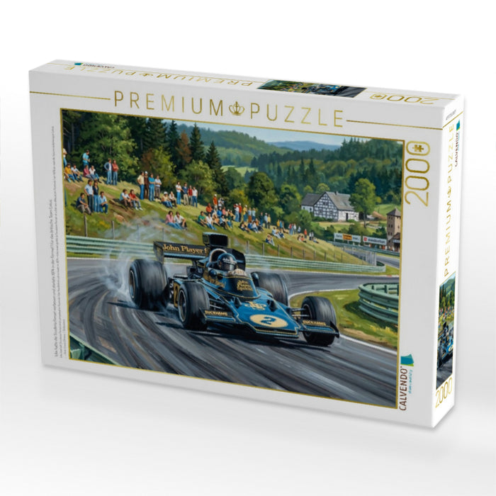 Ickx hatte die Scuderia Ferrari verlassen und startete 1974 in der Formel 1 für das britische Team Lotus. - CALVENDO Foto-Puzzle'