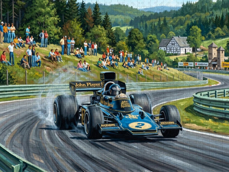 Ickx hatte die Scuderia Ferrari verlassen und startete 1974 in der Formel 1 für das britische Team Lotus. - CALVENDO Foto-Puzzle'