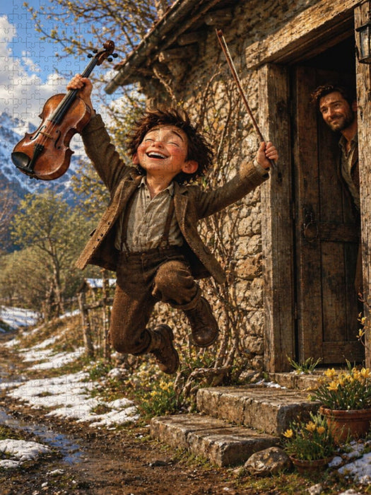 Freudensprung - CALVENDO Foto-Puzzle'