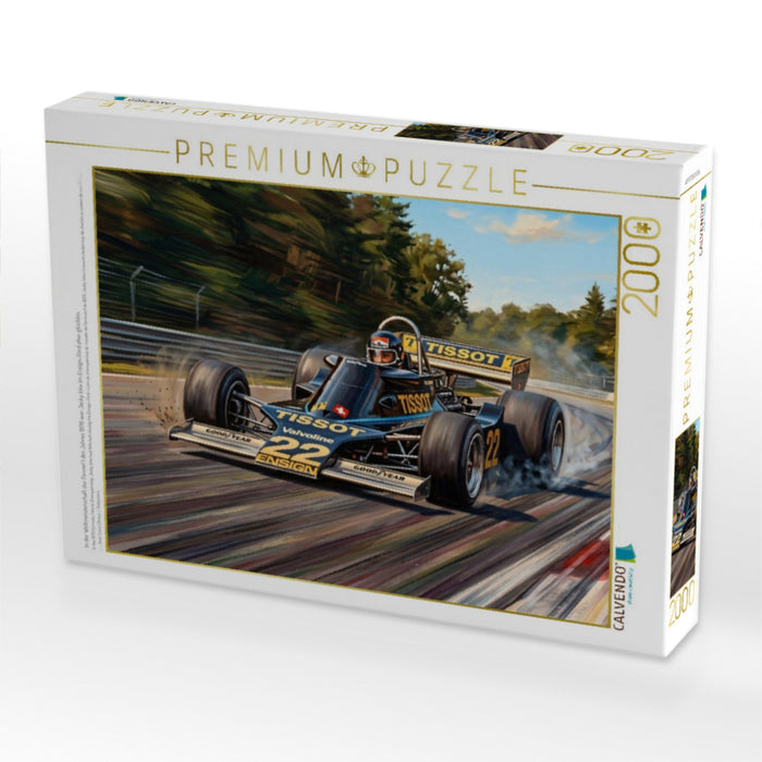 In der Weltmeisterschaft der Formel 1 des Jahres 1976 war Jacky Ickx im Ensign-Ford eher glücklos. - CALVENDO Foto-Puzzle'