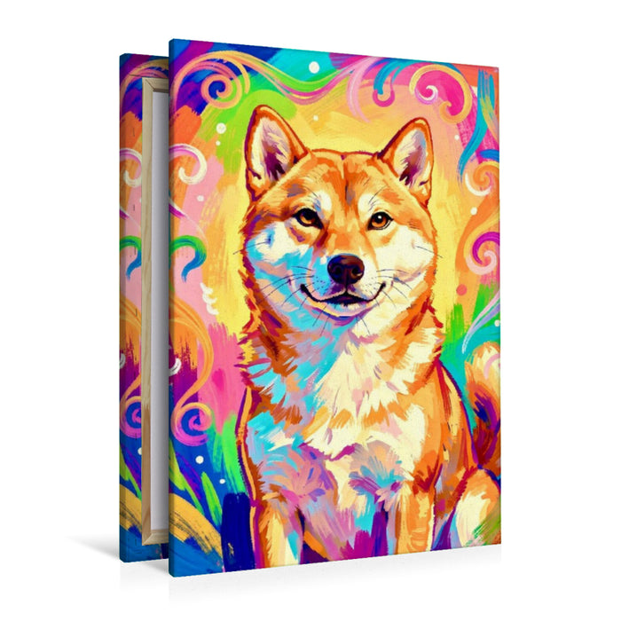 Premium Textil-Leinwand Der Shiba Inu