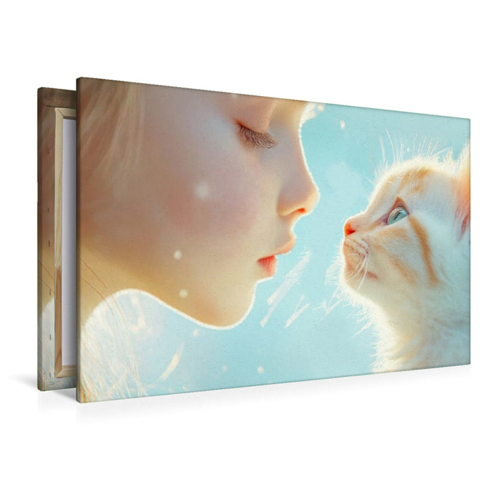 Premium Textil-Leinwand Katzenkinder