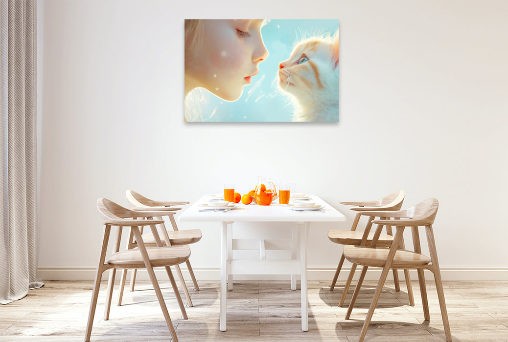 Premium Textil-Leinwand Katzenkinder