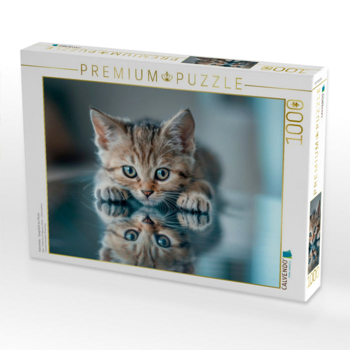 Katzenbaby - Spiegelbild des Glücks - CALVENDO Foto-Puzzle'