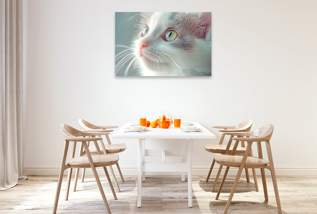 Premium Textil-Leinwand Katzenkinder