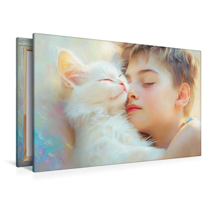 Premium Textil-Leinwand Katzenkinder