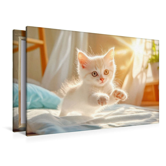 Premium Textil-Leinwand Katzenkinder