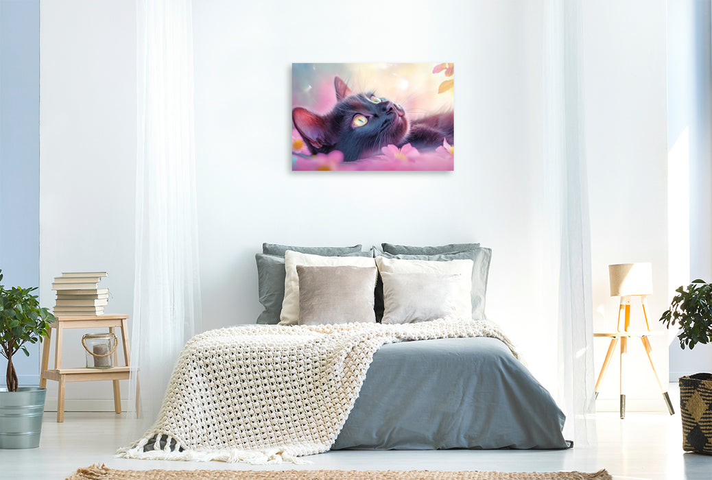 Premium Textil-Leinwand Katzenkinder