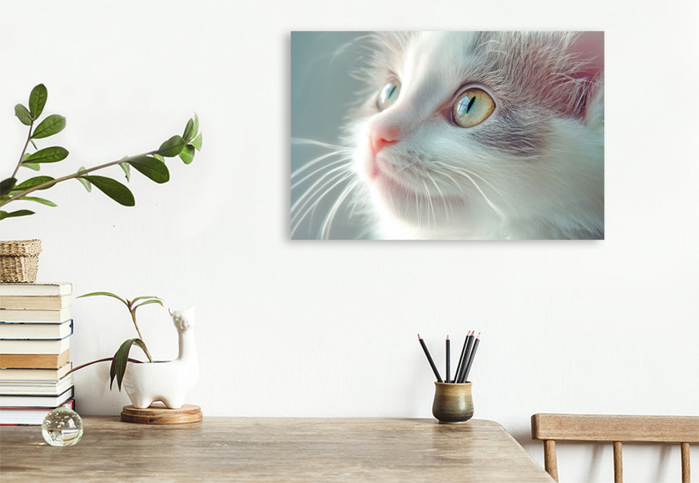 Premium Textil-Leinwand Katzenkinder