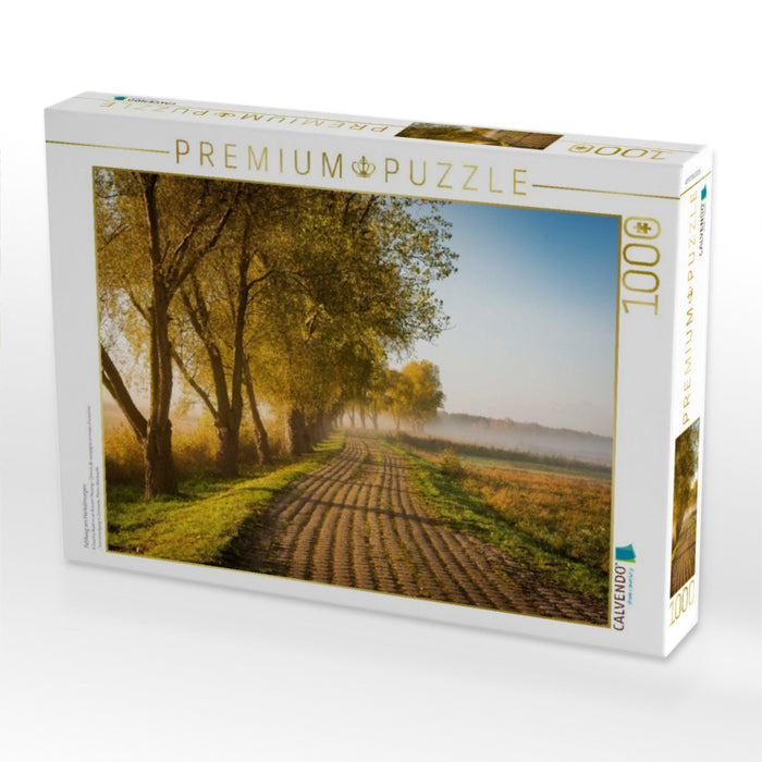Feldweg am Herbstmorgen - CALVENDO Foto-Puzzle'
