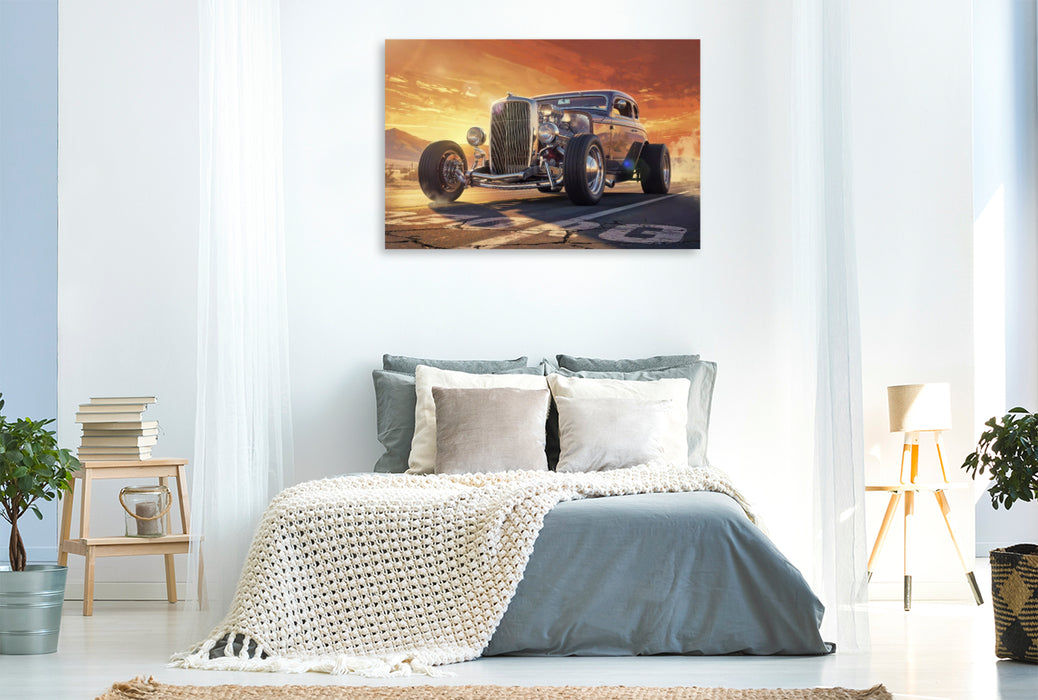 Premium Textil-Leinwand Chrom, das die Sonne fängt.